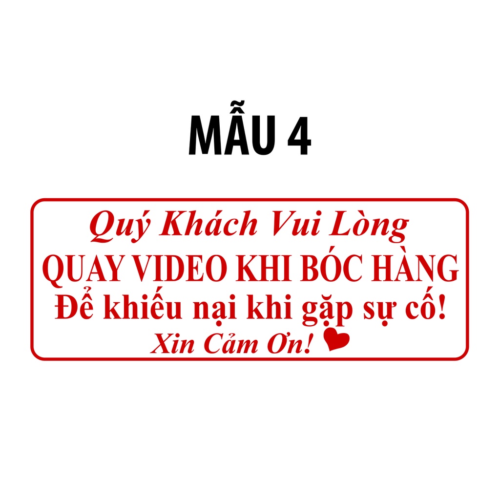 Con dấu quay video trước khi mở hàng màu đỏ