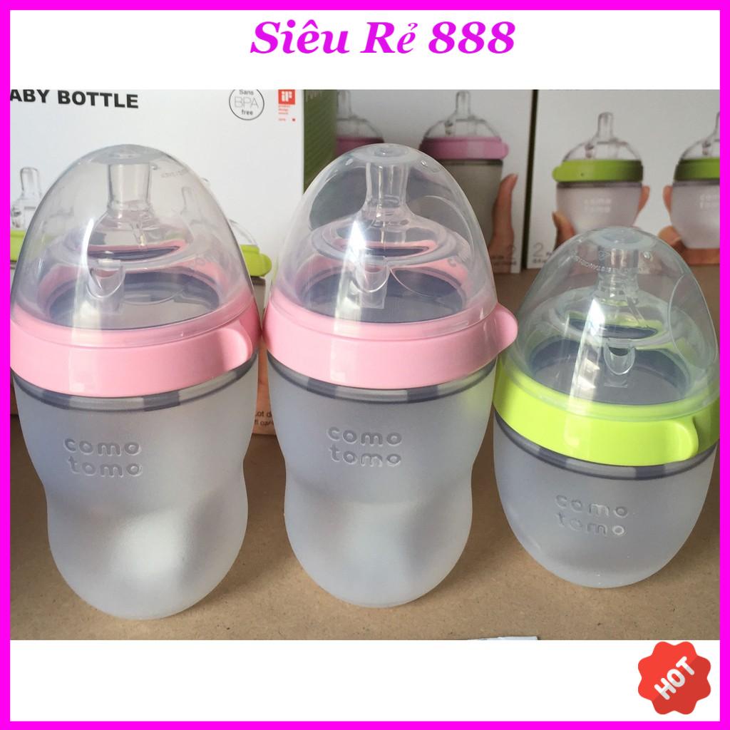 Bình sữa Comotomo Mỹ 150ml /250ml bình sữa silicone cao cấp, mềm mại như ti mẹ