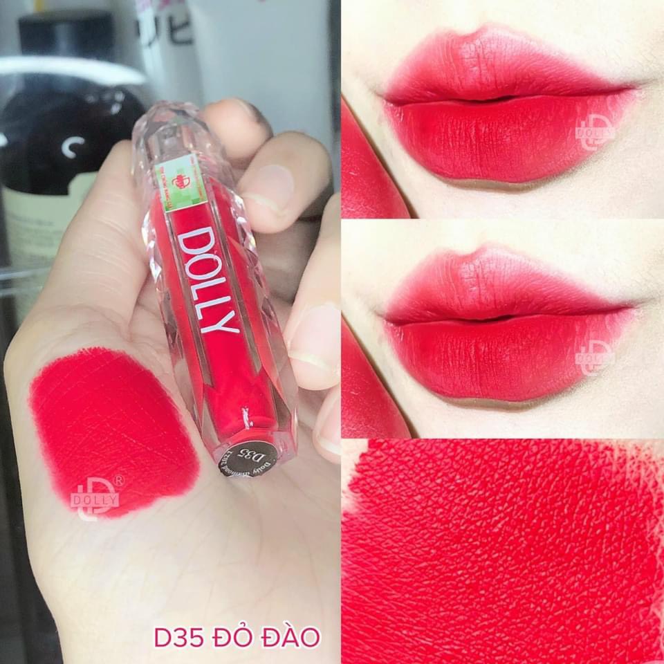 Son Kem Siêu Lì Không Chì Mềm Môi - Son Dolly Diamond Velvet Cao Cấp