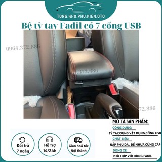 Hộp tỳ tay xe Vinfast Fadil 2018 2019 2020 2021 2022 2023 có 7 cổng USB mẫu 2