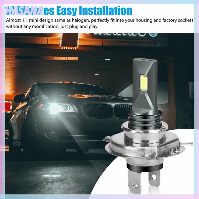 Bộ 2 Đèn Pha H4 9003 Hb2 6000k Xenon Siêu Sáng Chất Lượng Cao Cho Xe Hơi