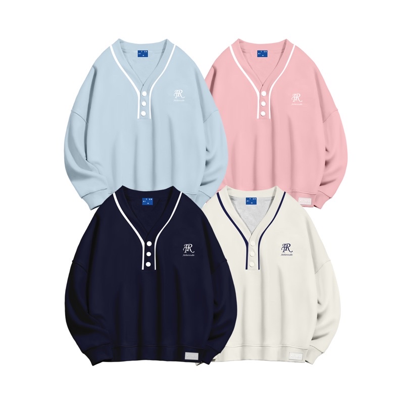 AIAI STUDIO Áo Button Sweater phong cách học sinh ver2