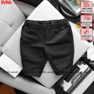 Quần short nam phối thun ,Short tây âu ngắn nam  eo co giản khóa kéo phong cách trẻ trung men87_store