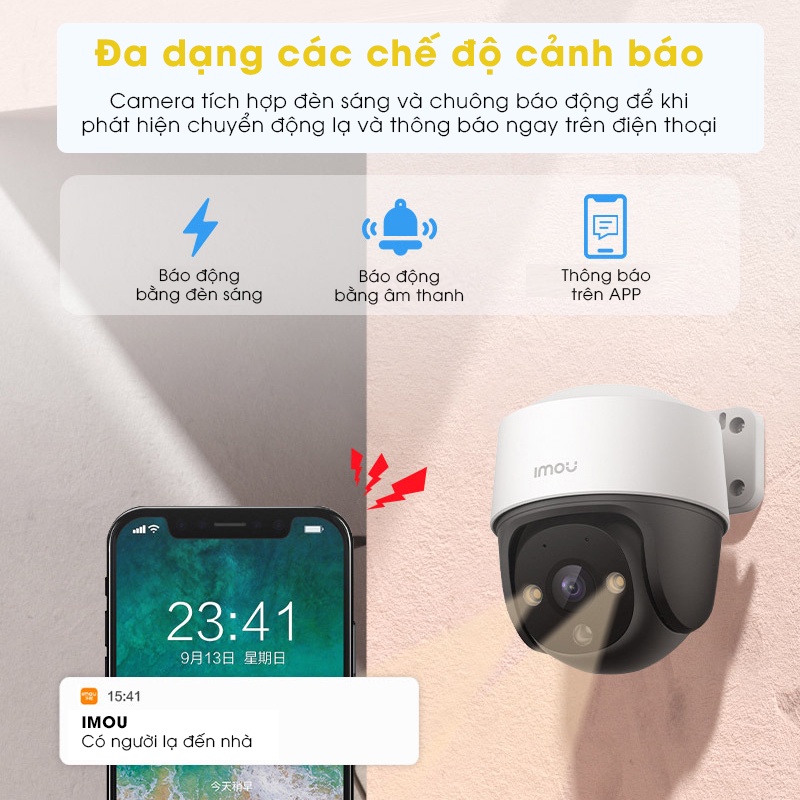 Camera Wifi Imou Cruiser S21FP Ngoài Trời Full HD 1080P, Có Màu Ban Đêm, Xoay 355 Độ