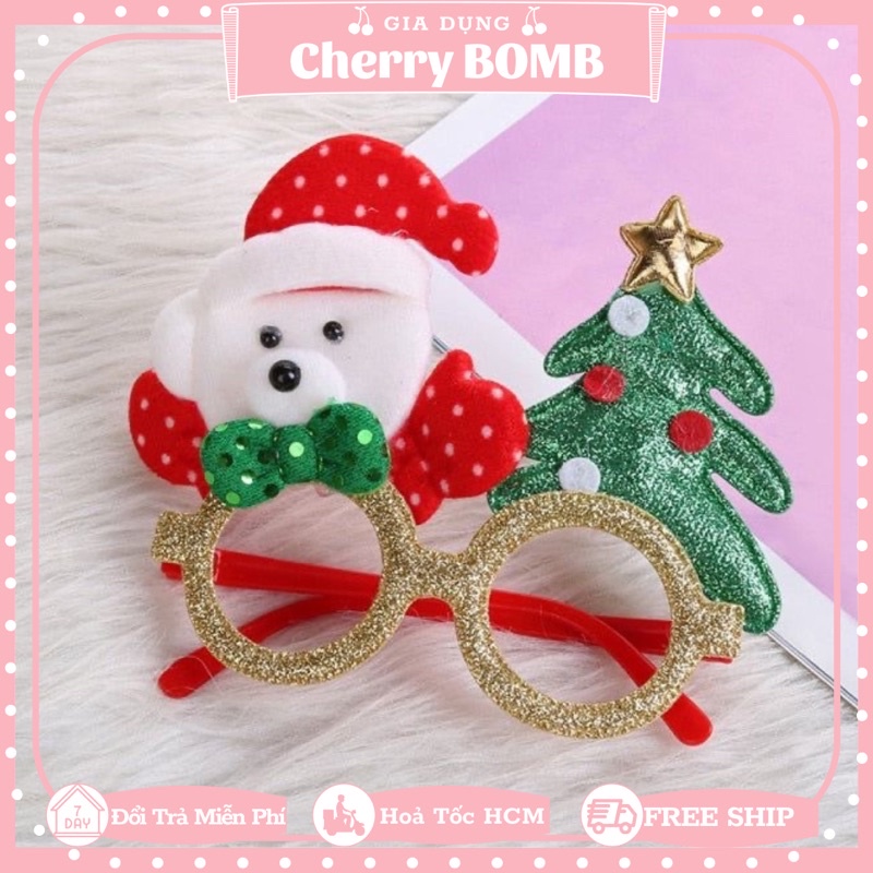 Mắt Kính Hình Noel Dễ Thương Cho Bé - Gọng Kính Hình Ông Già Tuyết Phụ Kiện Trang Trí Giáng Sinh Cute