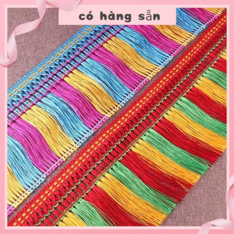 Ph > li > Phụ Kiện Trang Trí Rèm Treo Trang Trí Xe Tải Ba Màu Kiểu Dân Tộc Hình Rồng Phối Ren Tua Rua Có Tai Cỡ Lớn u may m / c ph > ki > n may m >