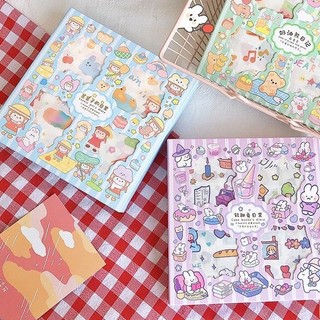 Sticker Set 10 - 20 tấm hình dán cute chất washi nhiều chủ đề trang trí sổ bullet journal │8 x 8cm│Xem thêm ở Mô tả