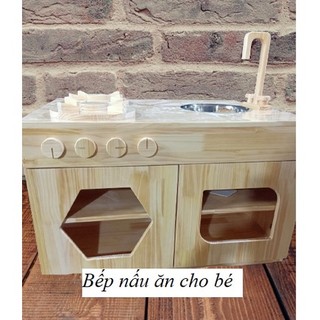 Bếp nấu ăn cho bé bằng gỗ I Thiết bị mầm non, Montessori