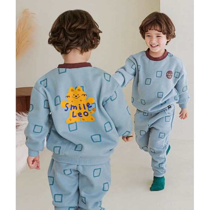 Bộ nỉ bông Cordi-i dày dặn thu đông chính hãng Hàn Quốc cho bé trai bé gái