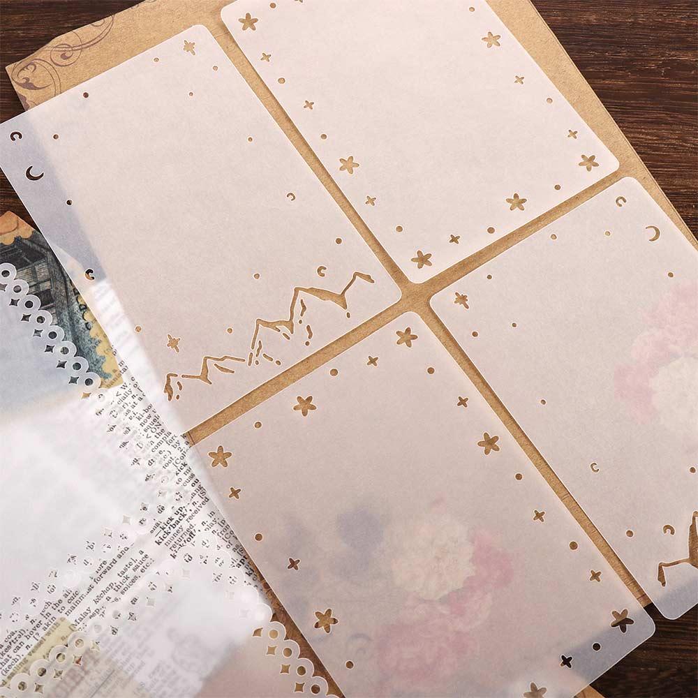 Lloyd Giấy Ghi Chú Trong Suốt Họa Tiết Lá Bơ Rỗng Sáng Tạo Dùng Trang Trí Sổ Tay DIY