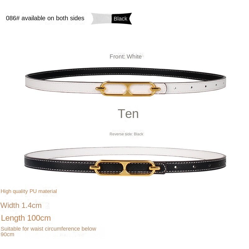Thắt Lưng Hai Mặt Cỡ Nhỏ Thời Trang Cho Nữ