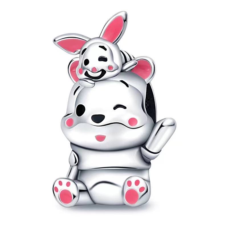 Hạt Charm Bạc 925 Hình Mickey Dùng Làm Trang Sức DIY