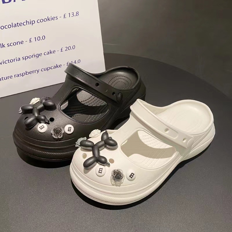 Dép Crocs búp bê đế cao 5cm siêu bền B14