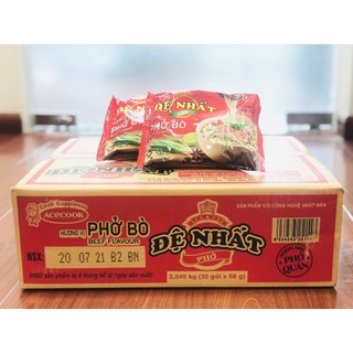 Thùng 30 gói phở ăn liền hương vị bò/gà Đệ Nhất