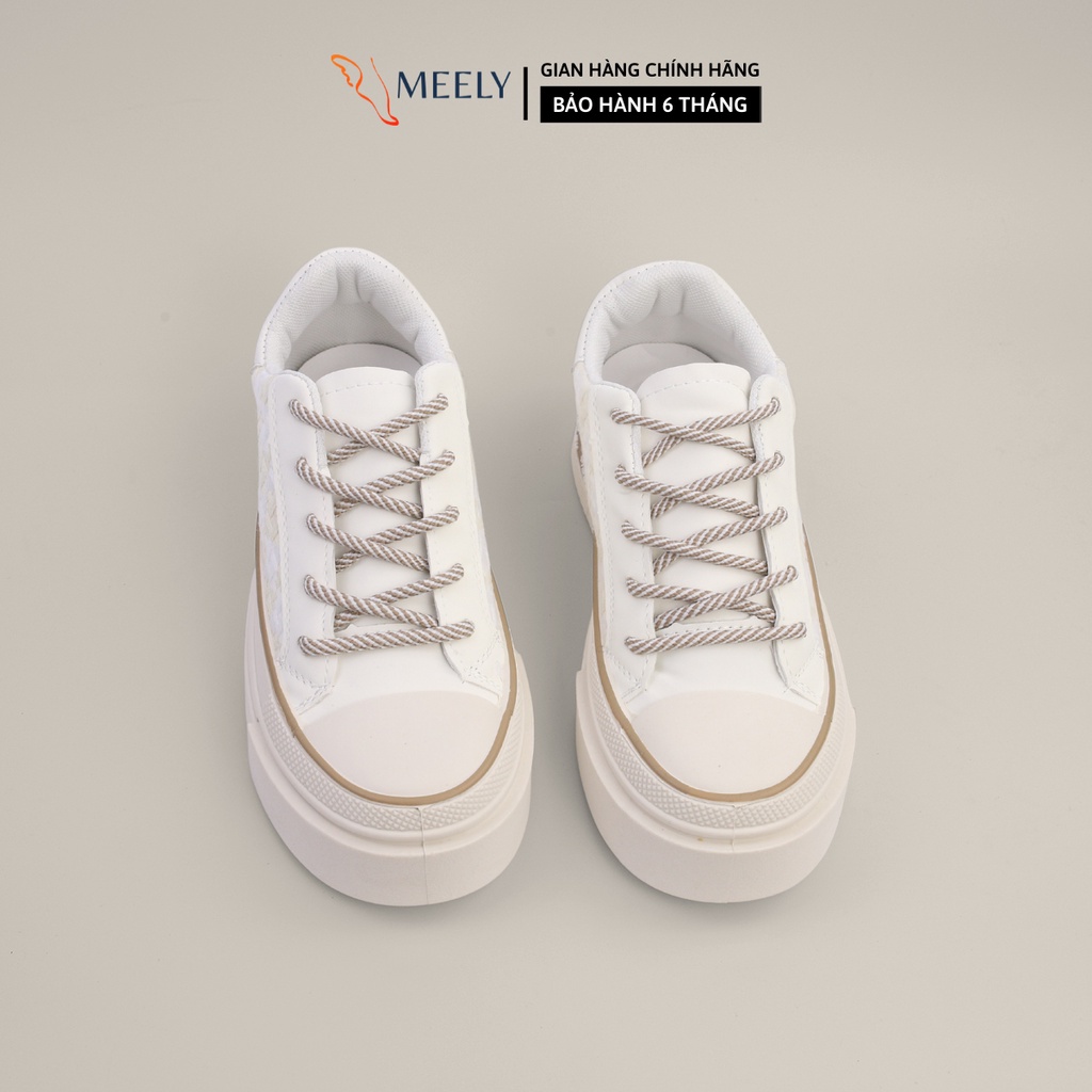 Giày Sneaker Nữ Đế Cao MEELY Phối Màu Cổ Thấp Đế Êm Thích Hợp Đi Làm Đi Chơi, Đi Học- B1338