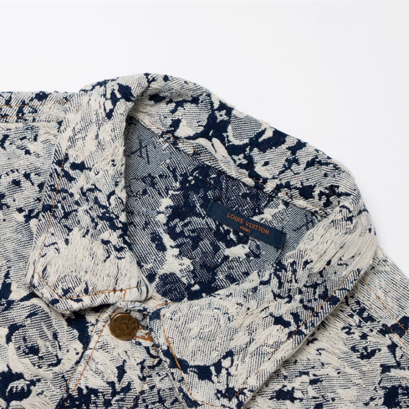 Áo Khoác Denim In Logo LOUIS Vuitton 100% Chính Hãng Cho Nam