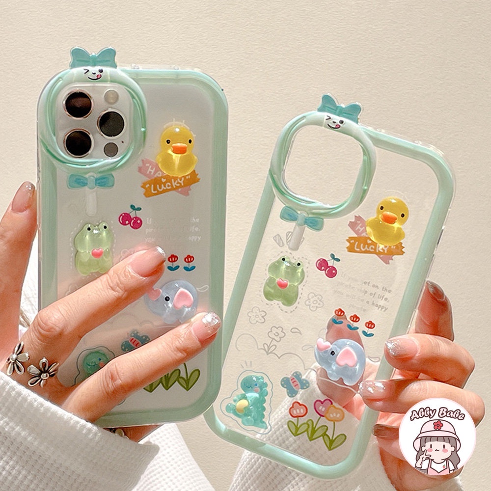 Ốp Điện Thoại TPU Mềm Trong Suốt Hình Voi / Ếch 3D Chống Mồ Hôi Cho IPhone 14 Pro Max 11 13 12 11 Pro Max X XS XR