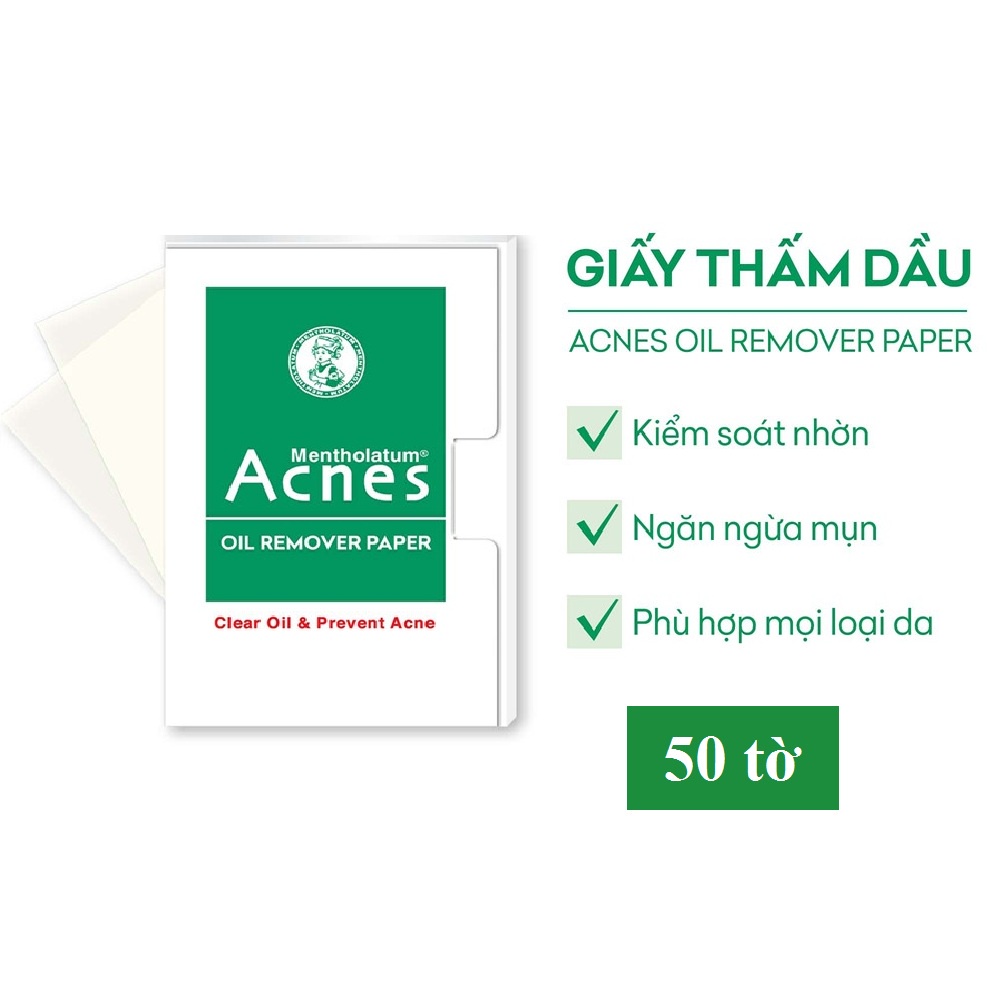 Giấy thấm dầu Acnes Oil Remover Paper (50 tờ)