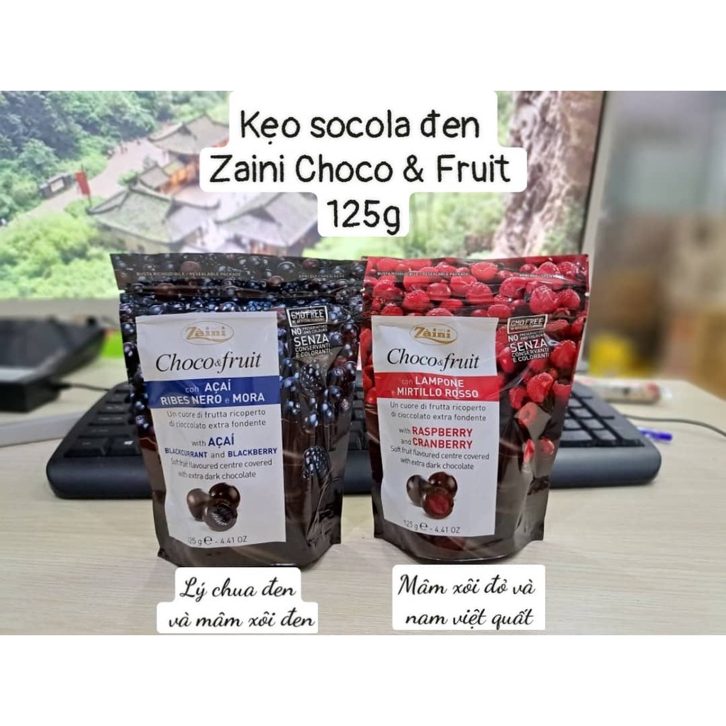 KẸO SOCOLA ZAINI CHOCO & FRUIT VIỆT QUẤT - MÂM XÔI túi 125gr