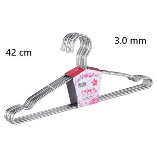 42CM - Combo 5 móc quần áo tròn bằng inox chống trượt inox - moc quan ao