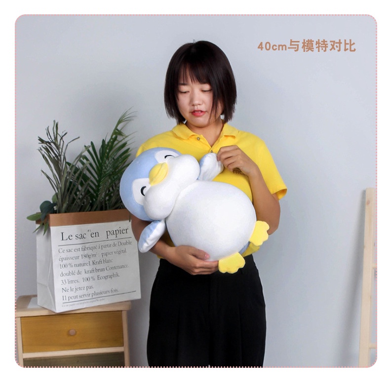 Thú Nhồi Bông Hình Chim Cánh Cụt Đầu To Siêu Mềm Đáng Yêu