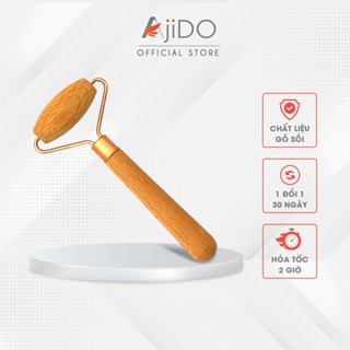 Cây Lăn Massage Mặt Bằng Gỗ AjiDO - Dụng Cụ Mát Xa Mặt Nâng Cơ, Chất Liệu An Toàn Tự Nhiên