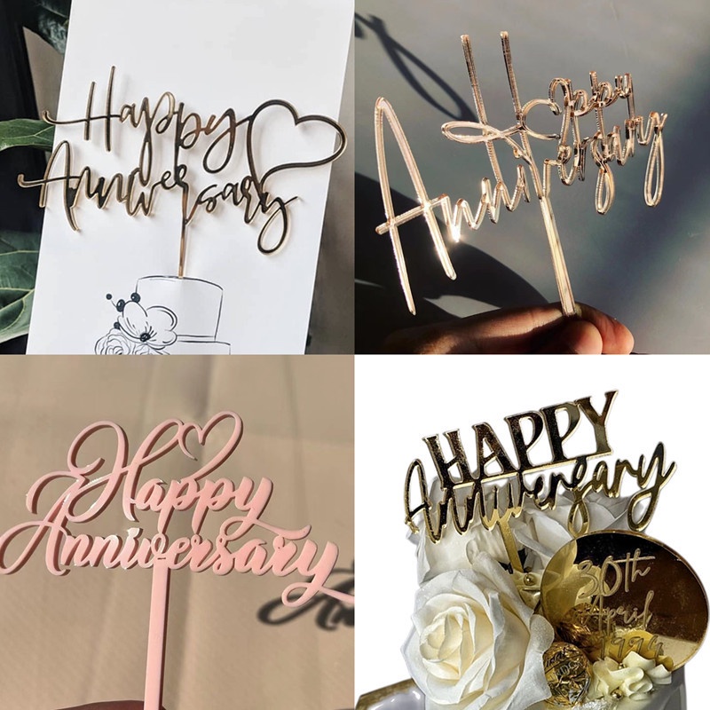Set 10 Huy Hiệu Nhựa Trang Trí Bánh Kem Sinh Nhật