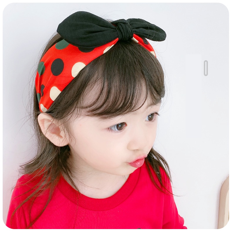 [Hàng sẳn] Băng đô cài tóc đỏ bi cho trẻ, xinh xắn, siêu ngầu,cố định chống gãy tóc xược tóc phong cách Hàn Quốc cho bé.