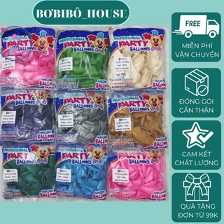 Set 5 bong bóng nhũ Thái Lan 10'' trang trí sinh nhật thôi nôi
