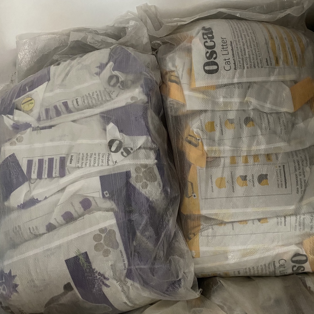 Cát vệ sinh cho mèo Oscar 8L 4 mùi - Bao tải 6 túi - Đậu Pet