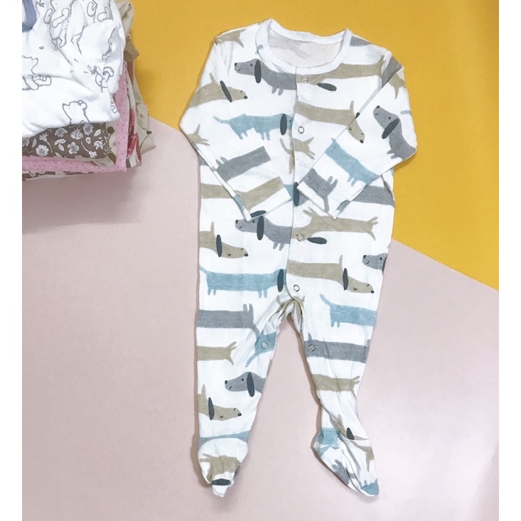 SLEEPSUIT COTTON XUẤT DƯ MIX HÃNG SIZE 9M