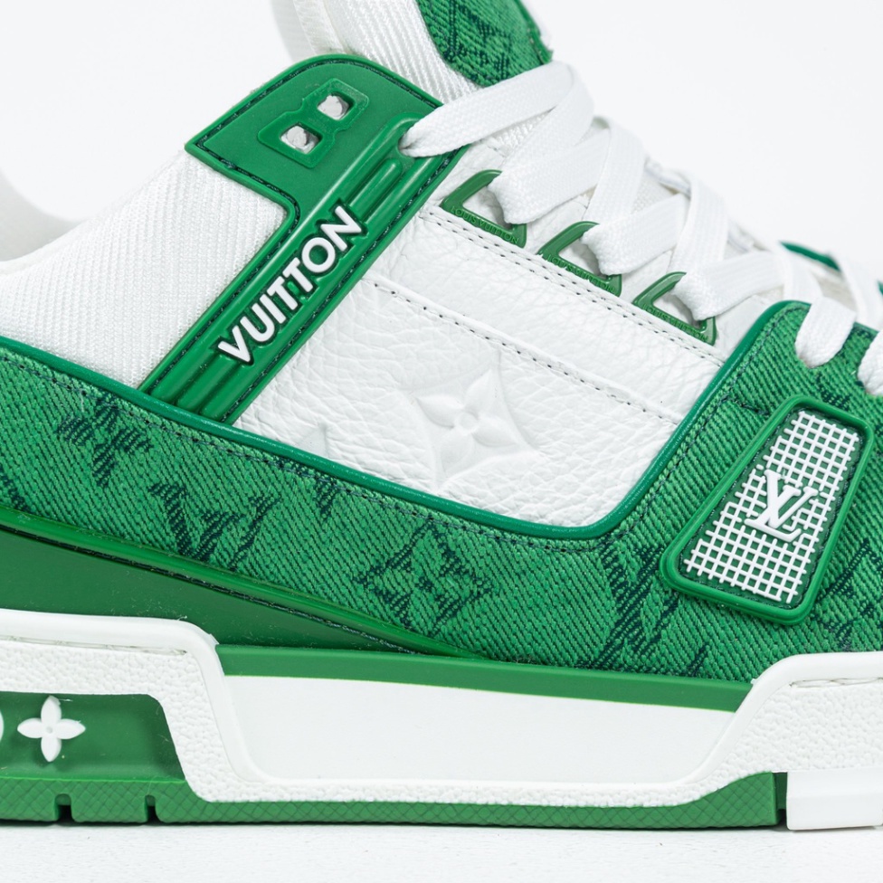 Giày LV trainer, Giày sneaker LV luôn tươi vui xanh, đen, hồng, phối đồ kết hợp giới tính Full Box GL20