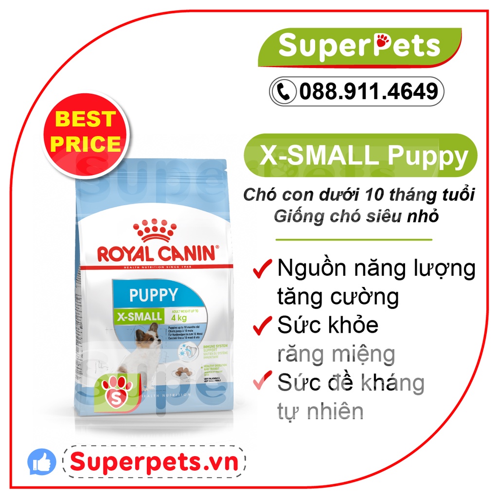 Hạt Royal Canin X-Small Puppy Cho Chó Con Giống Siêu Nhỏ SUPERPETS VIỆT NAM