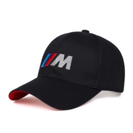 Mũ Lưỡi Trai Nón kết Cotton Màu Trơn Thêu Chữ M logo BMW cho xe hơi ô tô Thời Trang Series 3 5 7
