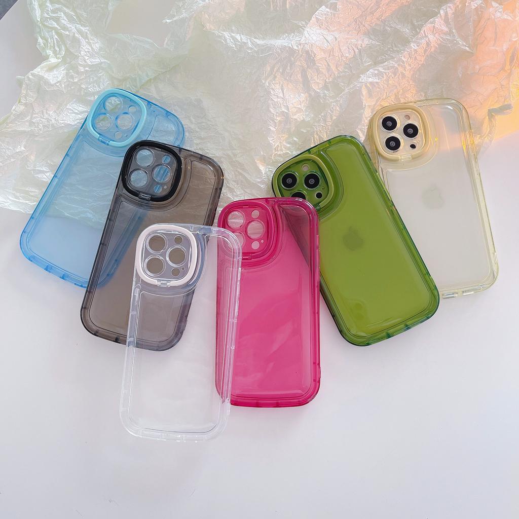 Ốp Điện Thoại Trong Suốt Có Túi Khí Ẩn Và Giá Đỡ Cho IPhone 14promax 14 13promax 13 12 11