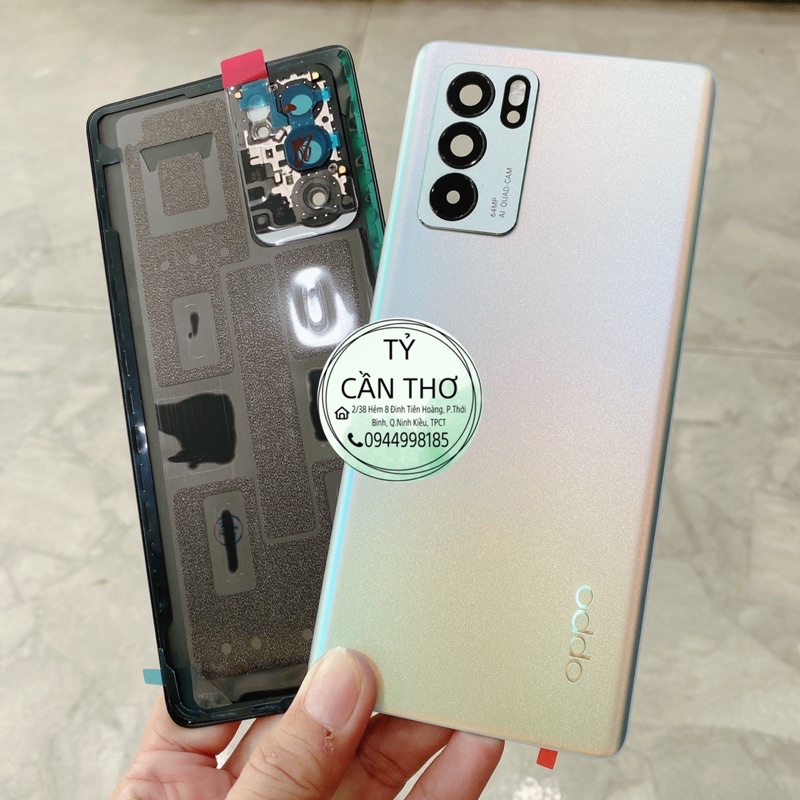 Nắp lưng , vỏ sườn Oppo Reno 6z 5g / Reno 6pro 5g zin lưng cong kèm kính camera, keo dán t7000