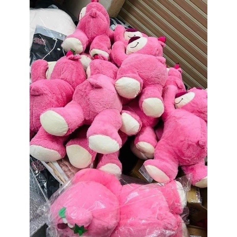 Gấu Bông Tai Dâu Lotso, Gấu Lotso Nằm Ngủ Mùi Thơm Dâu Dễ Thương  Cao Cấp