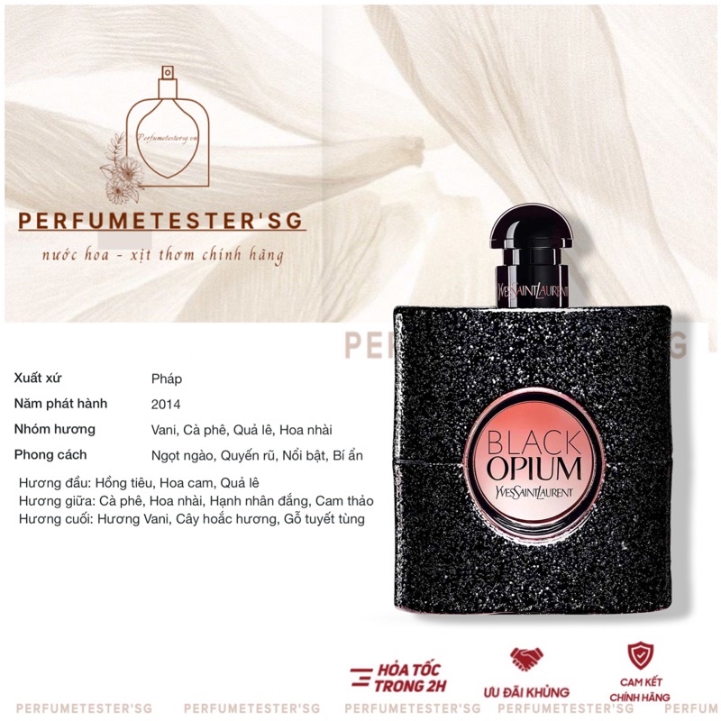 Nước hoa  nữ Black Opium -perfumetester