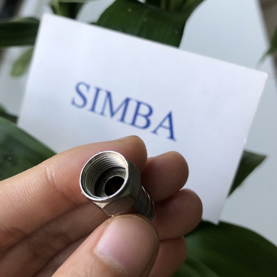 10 Đầu nối F5 bấm, rắc F5 cho cáp RG6, dùng cho tivi truyền hình camera anten chảo loại cao cấp SFZ043