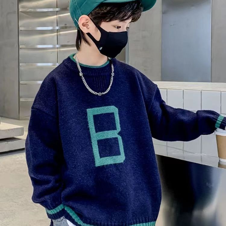 Áo Sweater Dệt Kim In Họa Tiết Hoạt Hình Dễ Phối Đồ Cho Bé