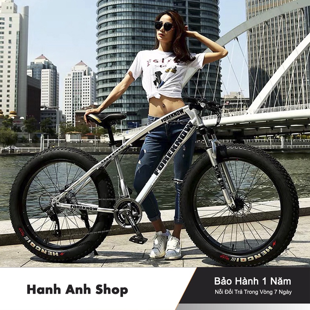 Xe đạp thể thao bánh béo Foreknow 26inch/4.0 - Xe đạp leo núi - Thương hiệu đài loan - Bảo hành 1 năm