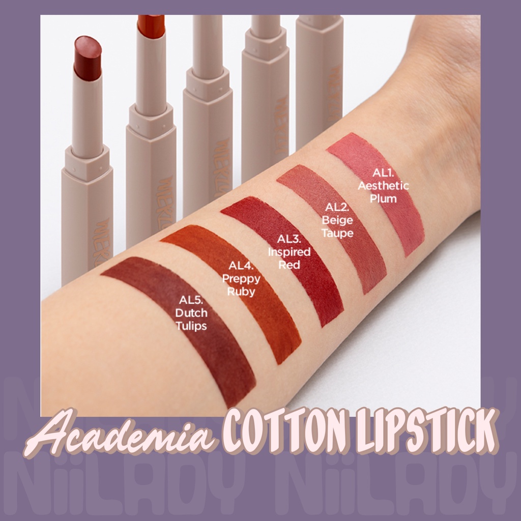 Son Merzy Academia Mellow Tint, Son Merzy Academia Cotton Lipstick