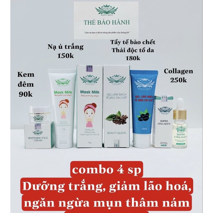 Combo dưỡng trắng da beauty queen 80k