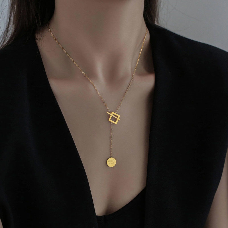 Dây Chuyền Thép Titan Phong Cách Hàn Quốc 2022 Sang Trọng Không Phai Màu