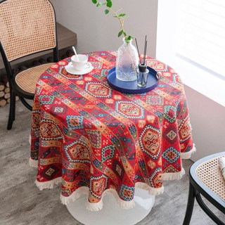 Khăn trải bàn khăn trải bàn jacquard tròn trang trí nội thất trang trí nội thất năm mới