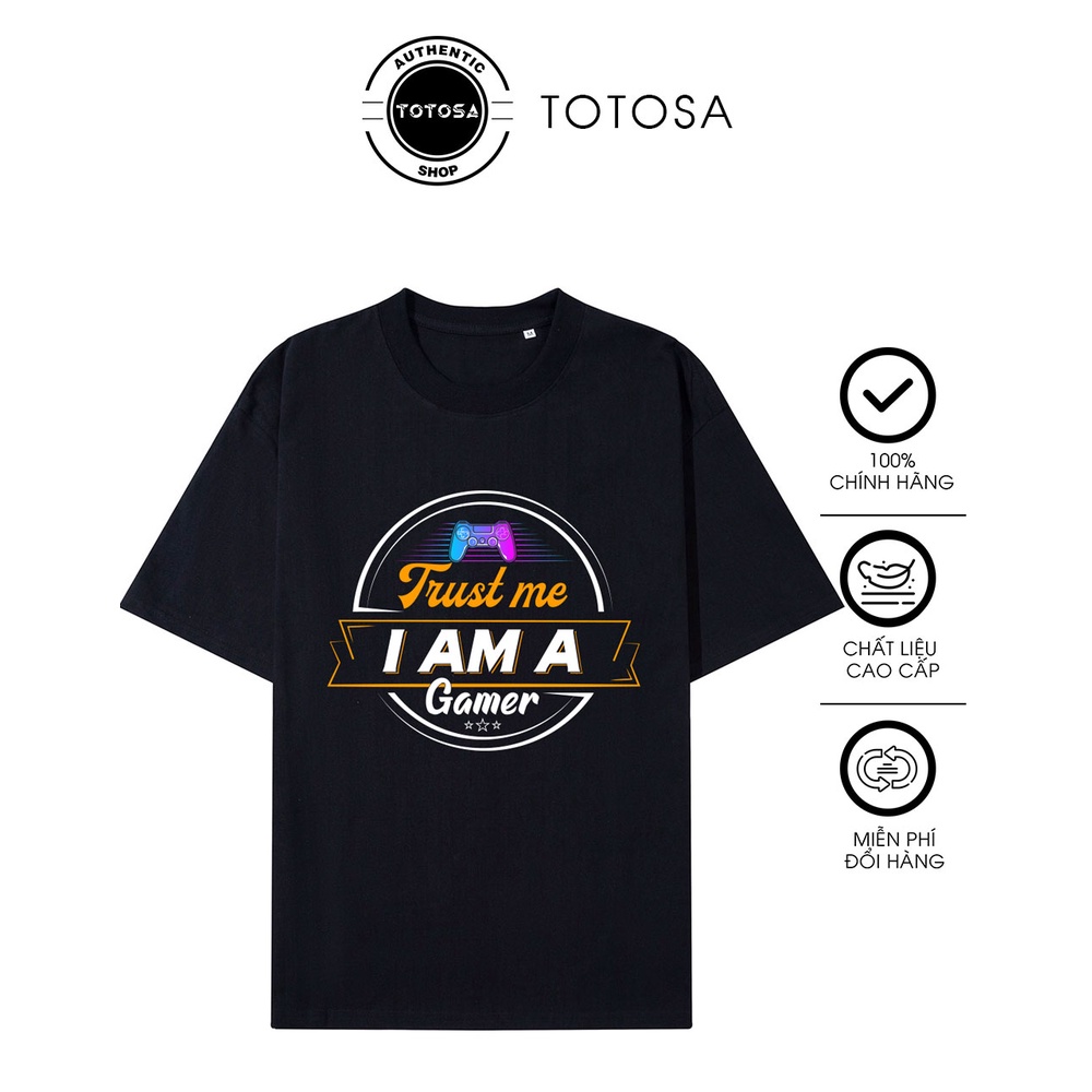 Áo thun nam TOTOSA cotton unisex in hình đủ size co giãn thoải mái AGM202 - Totosa