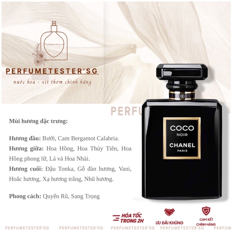 Nước Hoa Nữ Cao Cấp Cooc Noir Eau De Parfum Perfume Paris -perfumetester