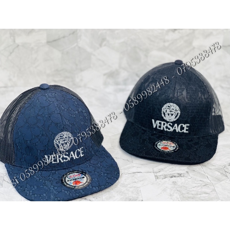 Nón Kết, Mũ lưỡi trai Versace ren phối lưới Hiphop unisex nam nữ - Nón Lưỡi Trai Phối Lưới Thoáng Khí Cho Nam Và Nữ