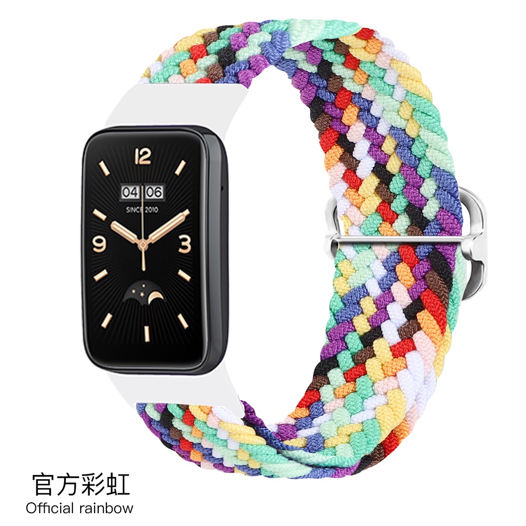Phù Hợp Dây Đeo Thay Thế Bằng Nylon Bện Co Giãn Điều Chỉnh Được Cho Xiaomi mi band 7 pro / 7pro