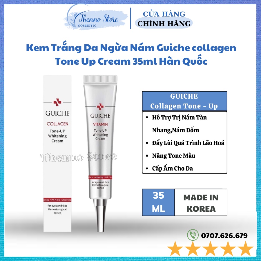 Kem Trắng Da Ngừa Nám Guiche collagen Tone Up Cream 35ml Hàn Quốc